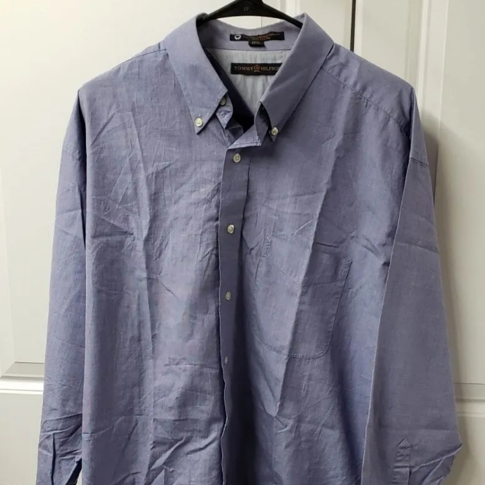 Tommy Hilfiger Men's Button Up Shirt Size: 16 1/2 32-33 The lifetime Collar